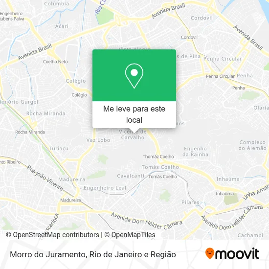 Morro do Juramento mapa