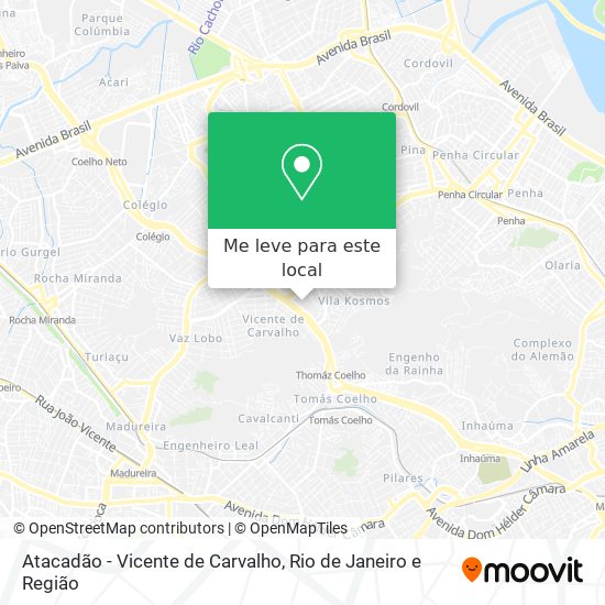 Atacadão - Vicente de Carvalho mapa