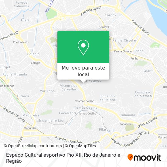 Espaço Cultural esportivo Pio XII mapa