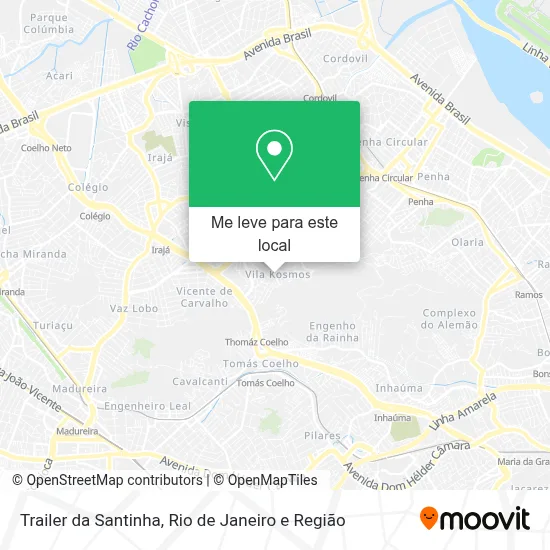 Trailer da Santinha mapa