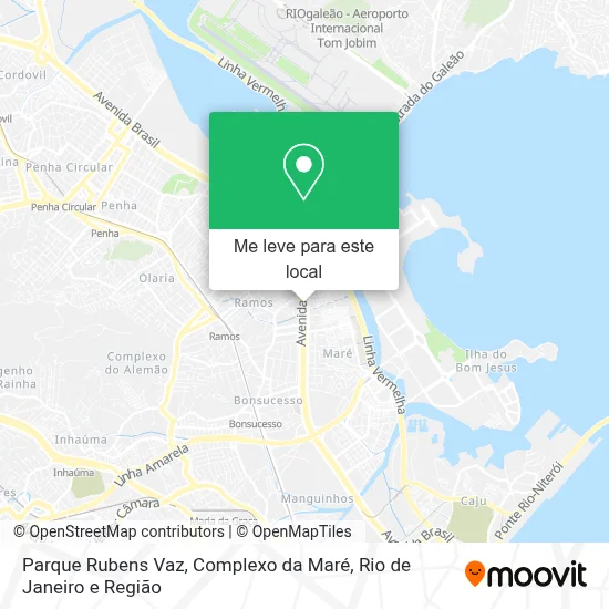 Parque Rubens Vaz, Complexo da Maré mapa