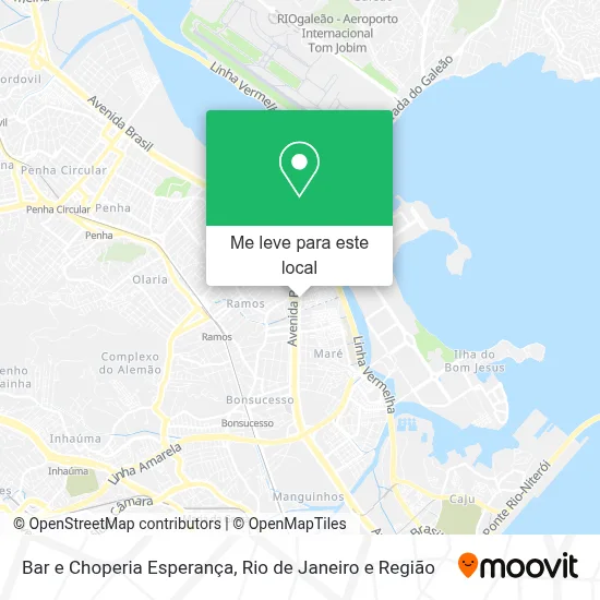 Bar e Choperia Esperança mapa