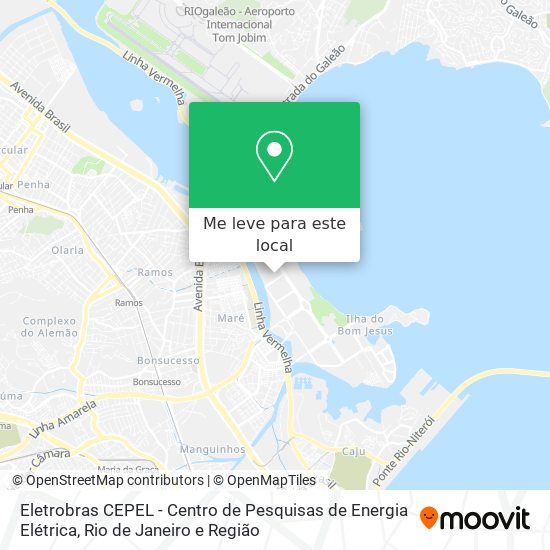 Eletrobras CEPEL - Centro de Pesquisas de Energia Elétrica mapa