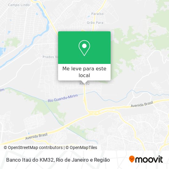 Banco Itaú do KM32 mapa