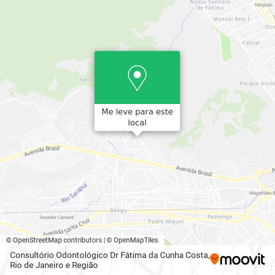 Consultório Odontológico Dr Fátima da Cunha Costa mapa