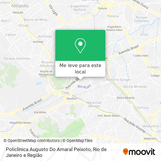 Policlínica Augusto Do Amaral Peixoto mapa