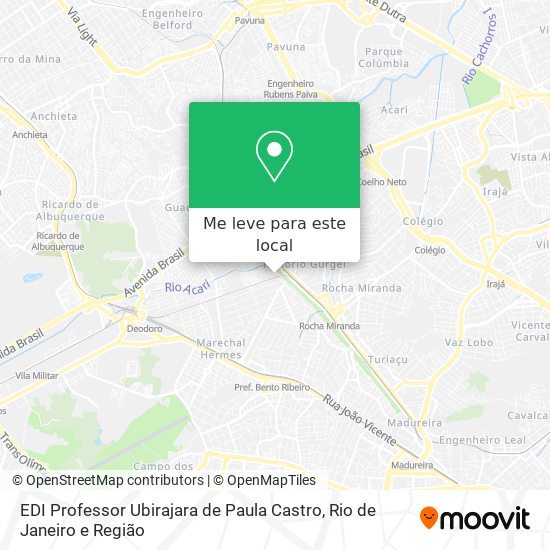 EDI Professor Ubirajara de Paula Castro mapa