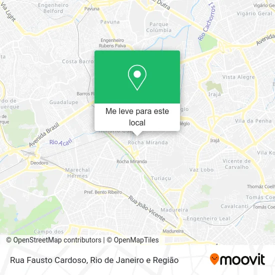 Rua Fausto Cardoso mapa