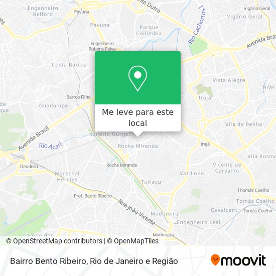 Bairro Bento Ribeiro mapa