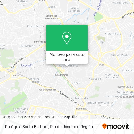 Paróquia Santa Bárbara mapa