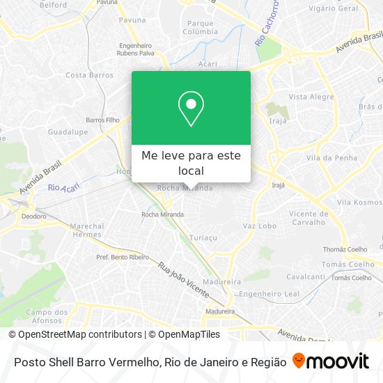 Posto Shell Barro Vermelho mapa