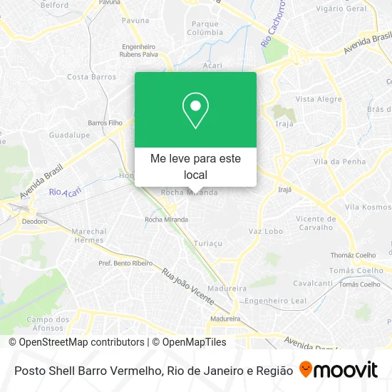 Posto Shell Barro Vermelho mapa