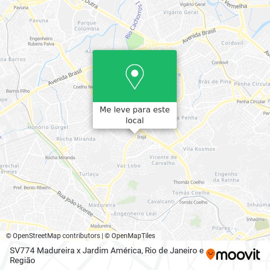 SV774 Madureira x Jardim América mapa