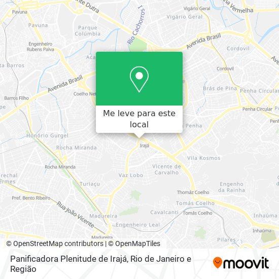 Panificadora Plenitude de Irajá mapa