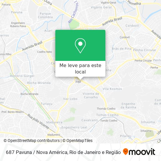 687 Pavuna / Nova América mapa