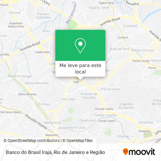 Banco do Brasil Irajá mapa