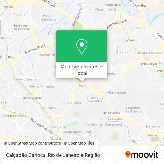 Calçadão Carioca mapa