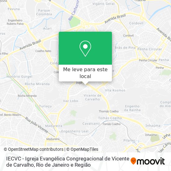 IECVC - Igreja Evangélica Congregacional de Vicente de Carvalho mapa