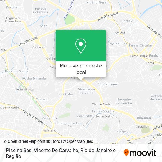 Piscina Sesi Vicente De Carvalho mapa