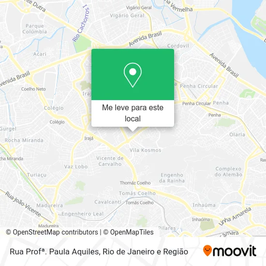 Rua Profª. Paula Aquiles mapa