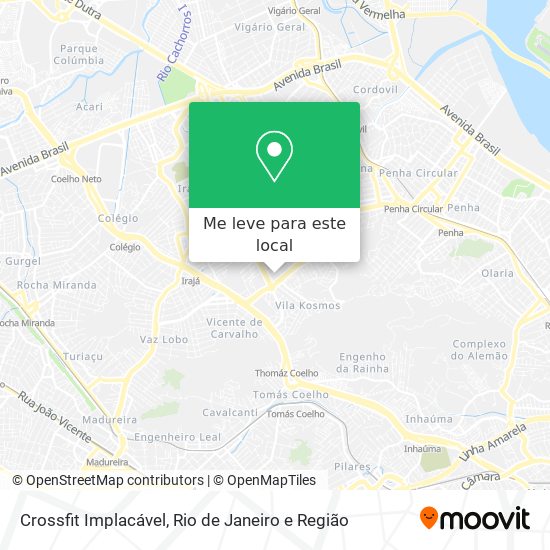 Crossfit Implacável mapa
