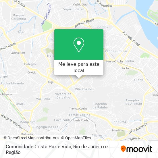 Comunidade Cristã Paz e Vida mapa