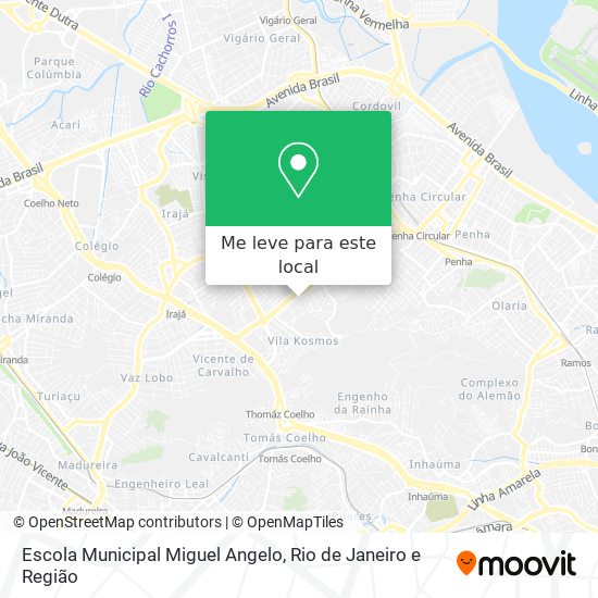 Escola Municipal Miguel Angelo mapa