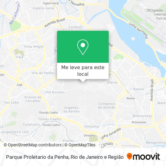 Parque Proletario da Penha mapa
