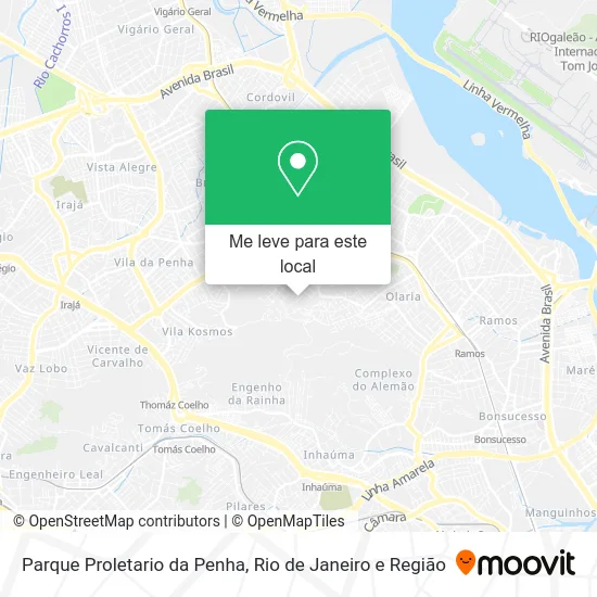 Parque Proletario da Penha mapa
