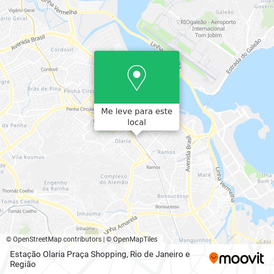 Estação Olaria Praça Shopping mapa