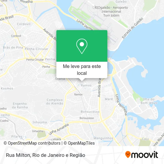 Rua Milton mapa