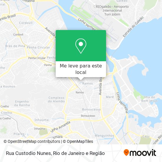 Rua Custodio Nunes mapa