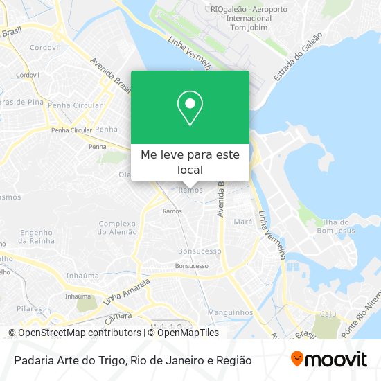 Padaria Arte do Trigo mapa