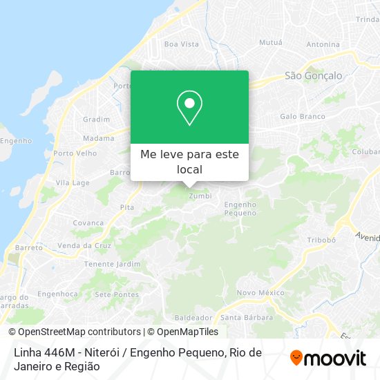 Linha 446M - Niterói / Engenho Pequeno mapa