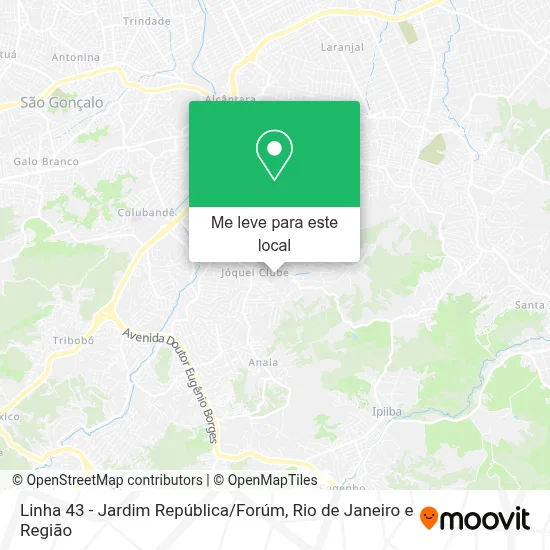 Linha 43 - Jardim República / Forúm mapa