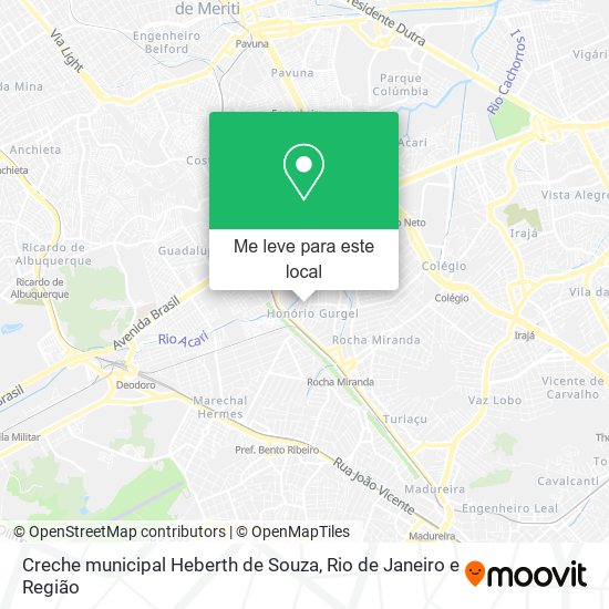 Creche municipal Heberth de Souza mapa