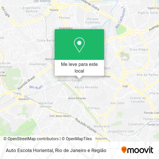 Auto Escola Horiental mapa
