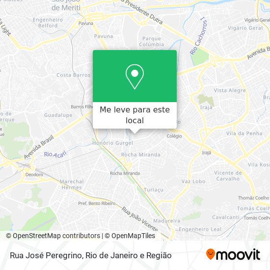 Rua José Peregrino mapa