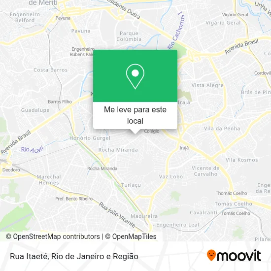 Rua Itaeté mapa