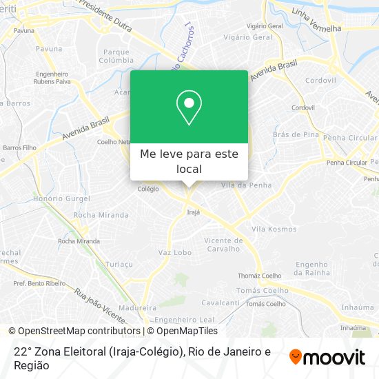 22° Zona Eleitoral (Iraja-Colégio) mapa