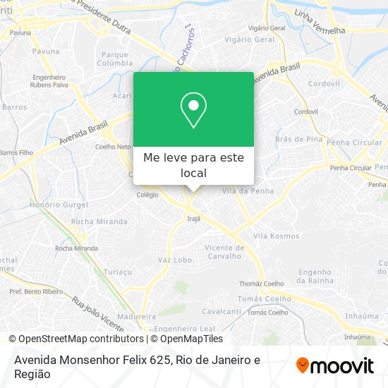 Avenida Monsenhor Felix 625 mapa