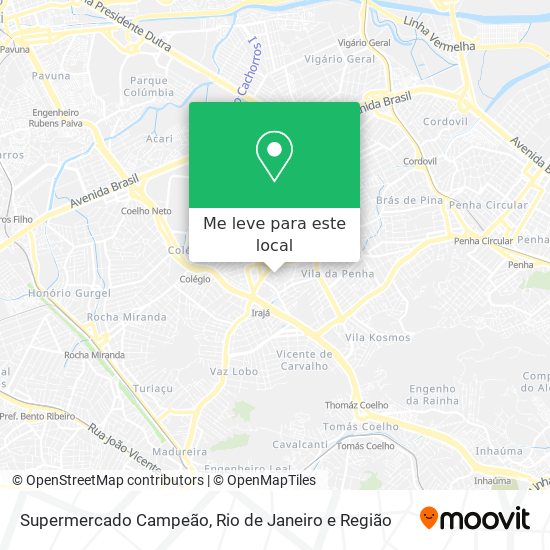 Supermercado Campeão mapa