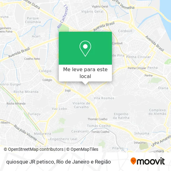 quiosque JR petisco mapa