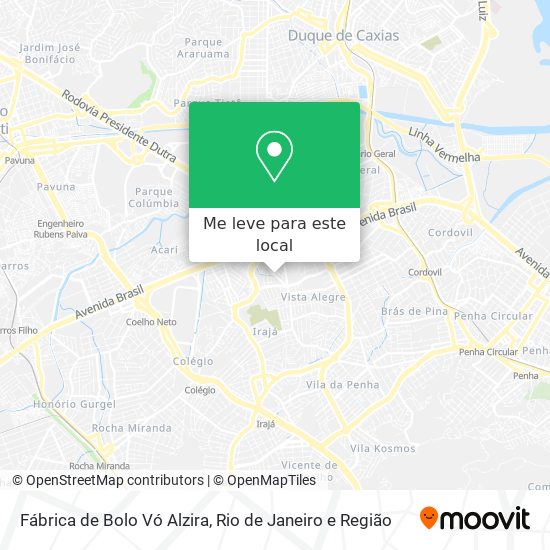 Fábrica de Bolo Vó Alzira mapa