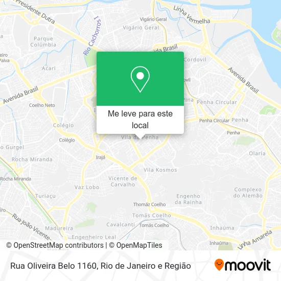 Rua Oliveira Belo 1160 mapa