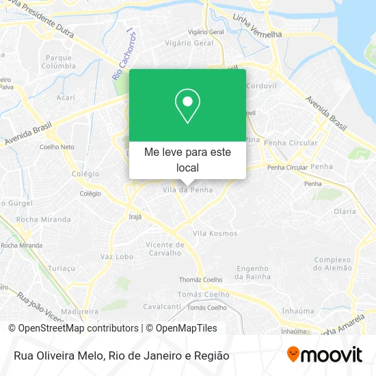 Rua Oliveira Melo mapa