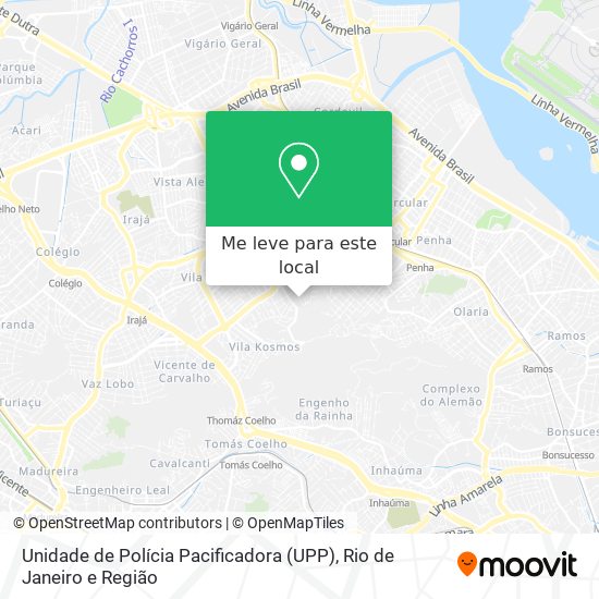 Unidade de Polícia Pacificadora (UPP) mapa
