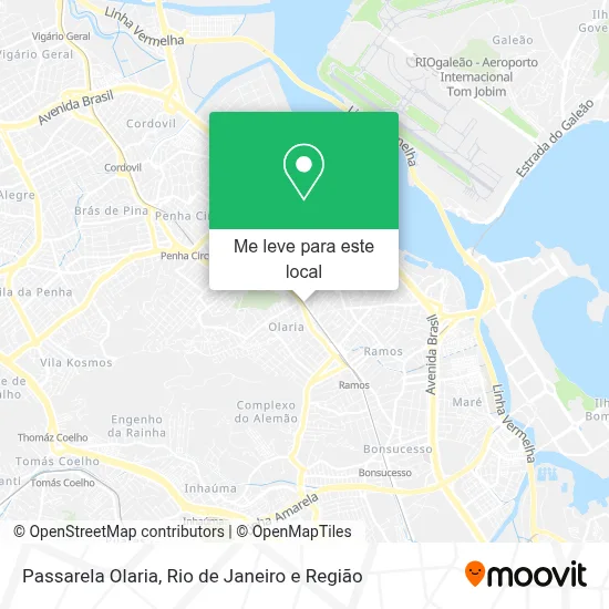 Passarela Olaria mapa