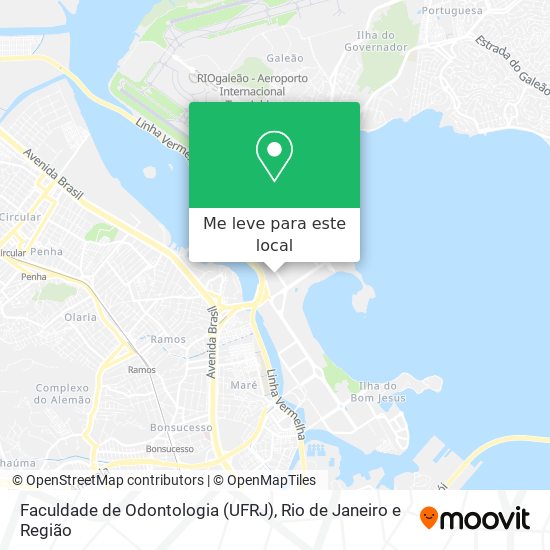 Faculdade de Odontologia (UFRJ) mapa