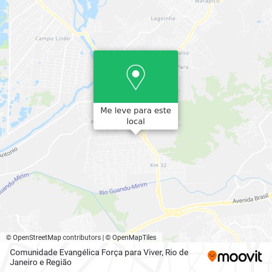 Comunidade Evangélica Força para Viver mapa